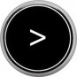 1 Inch Alphabet Greater Than Mark Button Badge Pin Resembling Vintage Typewriter Keys
