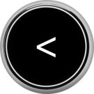 1 Inch Alphabet Less Than Mark Button Badge Pin Resembling Vintage Typewriter Keys