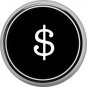 1 Inch Alphabet Dollar Button Badge Pin Resembling Vintage Typewriter Keys