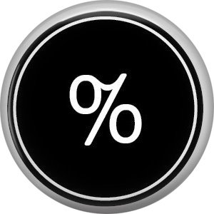 1 Inch Alphabet Percent Button Badge Pin Resembling Vintage Typewriter Keys