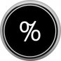 1 Inch Alphabet Percent Button Badge Pin Resembling Vintage Typewriter Keys