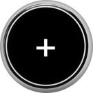 1 Inch Alphabet Plus Button Badge Pin Resembling Vintage Typewriter Keys