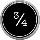 1 Inch Alphabet Three Fourths Button Badge Pin Resembling Vintage Typewriter Keys