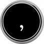 1 Inch Alphabet Comma Button Badge Pin Resembling Vintage Typewriter Keys