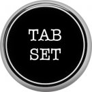 1 Inch Alphabet Tab Set Button Badge Pin Resembling Vintage Typewriter Keys