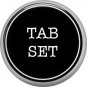1 Inch Alphabet Tab Set Button Badge Pin Resembling Vintage Typewriter Keys