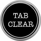 1 Inch Alphabet Tab Clear Button Badge Pin Resembling Vintage Typewriter Keys