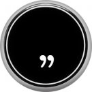 1 Inch Alphabet Double Comma Marks Button Badge Pin Resembling Vintage Typewriter Keys