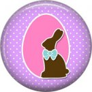 Easter Bunny with Pink Egg 1 Inch Button Badge Pin Pinback Button - 2065