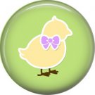 Chick on Green Background 1 Inch Button Badge Pin Pinback Button - 2077