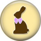 Easter Bunny on Yellow Background 1 Inch Button Badge Pin Pinback Button - 2079