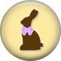 Easter Bunny on Yellow Background 1 Inch Button Badge Pin Pinback Button - 2079