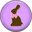 Easter Bunny on Purple Background 1 Inch Button Badge Pin Pinback Button - 2083