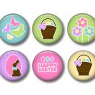 Easter Spring Time Bunny Love, 12 1 Inch Pinback Buttons - Set 3