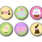 Easter Spring Time Bunny Love, 12 1 Inch Pinback Buttons - Set 4
