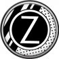 Stripes and Dots, 1 Inch Pinback Button Badge Art Deco Style Alphabet Letter Z