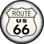 Route US 66 Shield, 1 Inch Americana Button Badge Pinback - 0411