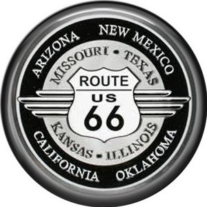 Route 66 Sign 1 Inch Americana Button Badge Pinback - 0415