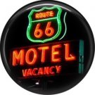 Route 66 Motel Vacancy Sign 1 Inch Americana Button Badge Pinback - 0419