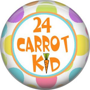 24 Carrot Kid, Happy Easter 1 Inch Button Badge Pin Pinback Button - 2166