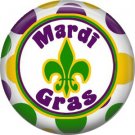 Mardi Gras  Fleur De Lis 1 Inch Button Badge Pin Pinback Button - 0067