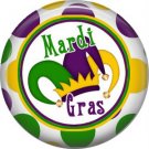 Mardi Gras Jesters Hat 1 Inch Button Badge Pin Pinback Button - 0068