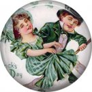 Irish Children Dancing, St. Patricks Day 1 Inch Pinback Button Badge  - 0433