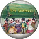 Boarding the Shamrock Blimp Ephemera Lapel Pin, St. Patricks Day 1 Inch Pinback Button Badge  - 0434