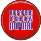 Different is the New Normal on Red, Autism Awareness 1 Inch Button Badge Pin - 0525