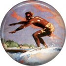 Surfer, One Inch Vintage Image on Ephemera Lapel Pin Button Badge - 0912