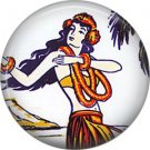 Vintage Hawaii Image on 1 Inch Pinback Button Badge Pin - -0927