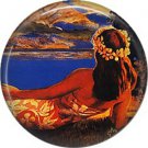 Vintage Hawaii Image on 1 Inch Pinback Button Badge Pin - -0942