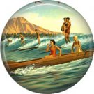 Vintage Hawaii Image on 1 Inch Pinback Button Badge Pin - -0957