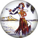 Vintage Hawaii Image on 1 Inch Pinback Button Badge Pin - -0964
