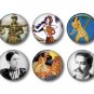 Set of 12 Vintage Hawaiian Images on 1 Inch Scrapbook Flair Medallions - Set 3