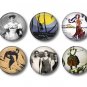 Set of 10 Vintage Hawaiian Images on 1 Inch Scrapbook Flair Medallions - Set 6