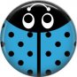 Blue Ladybug, 1 Inch Button Badge Pinback - 2527