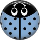 Light Blue Ladybug, 1 Inch Button Badge Pinback - 2524