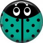 Turquoise Ladybug, 1 Inch Button Badge Pinback - 2522