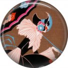 Art Deco Style Lady Wearing Bonnet, 1 Inch Button Badge Pin Back - AD10