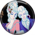 Art Deco Girls, 1 Inch / 25.4 mm Button Badge Pin Back - AD19