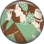 Art Deco Girls, 1 Inch / 25.4 mm Button Badge Pin Back - AD23
