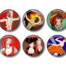 Set of 12 Art Deco Girls on 1 Inch Scrapbook Flair Medallions - Set 1