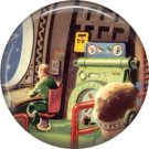 Command Center, Retro Future 1 Inch Pinback Button Badge Pin - 0652