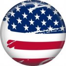 Patriotic Stars and Stripes, 1 Inch Button Badge Pin - 5013