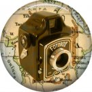 Fotobox Camera, 1 Inch Button Badge Pin of Vintage Image - 0219