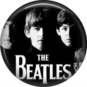 The Beatles on a 1 Inch Pinback Button Badge Pin - 6075
