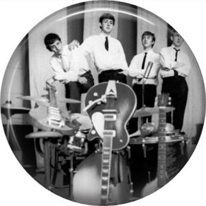 The Beatles on a 1 Inch Pinback Button Badge Pin - 6107
