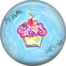 My Sweet Cupcake, 1 Inch Button Badge Pin - 0314