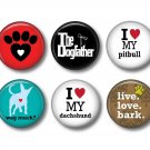 Set of 12 Dog is Love on 1 Inch Scrapbook Flair Medallions - Set 4